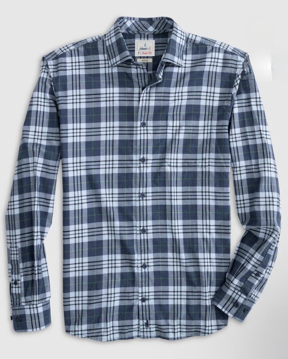 Johnnie-O Tompkins Shirt Large – Wake Plaid, Hangin’ Out Fall Casual Preppy $148